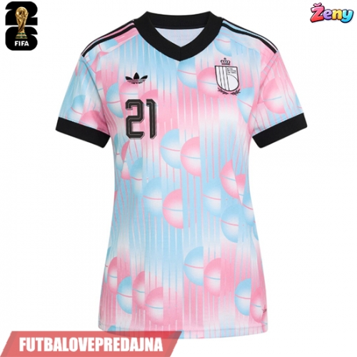 Lacne Ženy Futbalové dres Belgicko Timothy Castagne #21 MS 2026 Krátky Rukáv - Preč